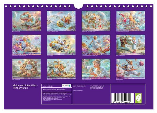 Produktbild: Meine verr&uuml;ckte Welt - Kinderwelten (Wandkalender 2027 DIN A4 quer), CALVENDO Monatskalender