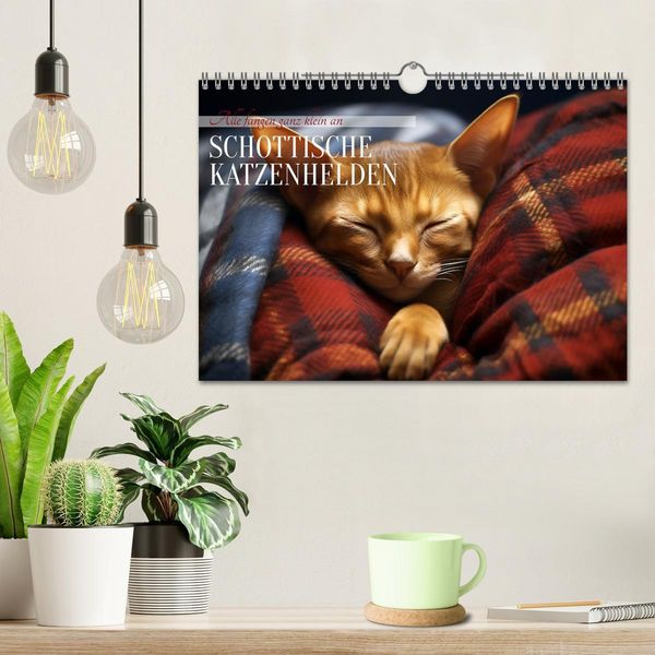 Produktbild: Schottische Katzenhelden (Wandkalender 2026 DIN A4 quer), CALVENDO Monatskalender