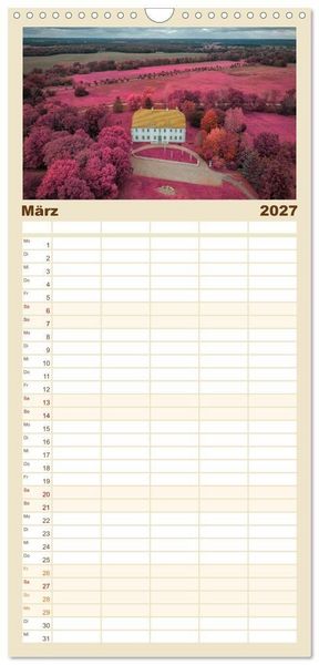 Produktbild: Familienplaner 2027 - Die Lausitz - Region im Wandel mit 5 Spalten (Wandkalender, 21 x 45 cm) CALVENDO
