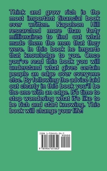 Produktbild: Think and Grow Rich - The Classic Principles of Success, Achievement, and Financial Independence