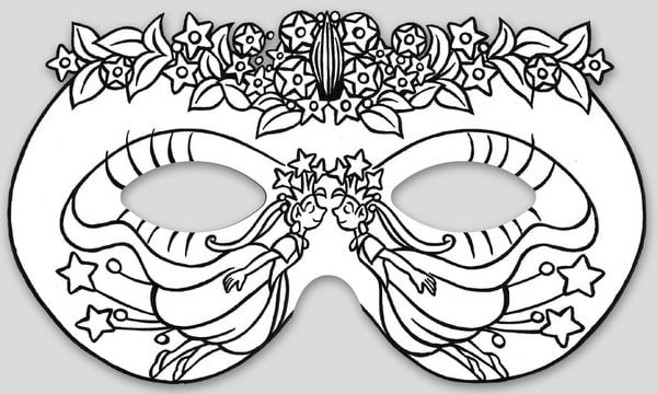 Produktbild: Feenmasken zum Ausmalen