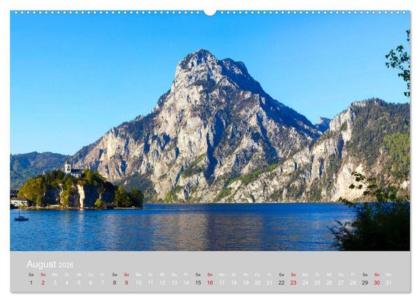 Produktbild: Am sch&ouml;nen Traunsee im Salzkammergut (hochwertiger Premium Wandkalender 2026 DIN A2 quer), Kunstdruck in Hochglanz