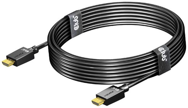 Produktbild: Club3D HDMI Anschlusskabel HDMI-A Stecker 4.00m Schwarz CAC-1374 HDMI-Kabel