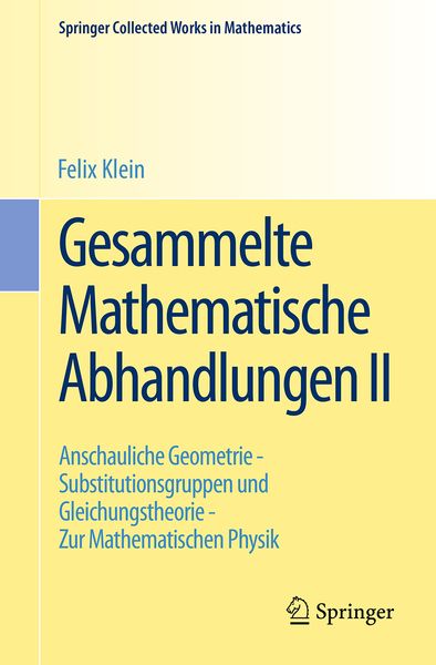 Produktbild: Gesammelte Mathematische Abhandlungen II