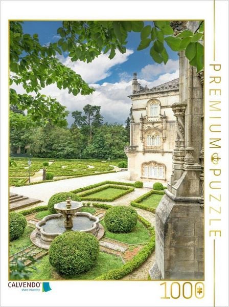 CALVENDO Puzzle Die Gärten beeindrucken mit Brunnen, Skulpturen und exotischer Vegetation. | 1000 Teile Lege-Größe 64 × 48 cm Foto-Puzzle für glückliche Stunden