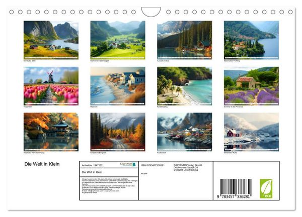 Produktbild: Die Welt in Klein (Wandkalender 2026 DIN A4 quer), CALVENDO Monatskalender