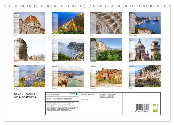 Produktbild: Italien - Jenseits des Mainstreams (Wandkalender 2026 DIN A3 quer), CALVENDO Monatskalender