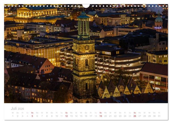 Produktbild: Hannover bei Nacht (Wandkalender 2026 DIN A3 quer), CALVENDO Monatskalender