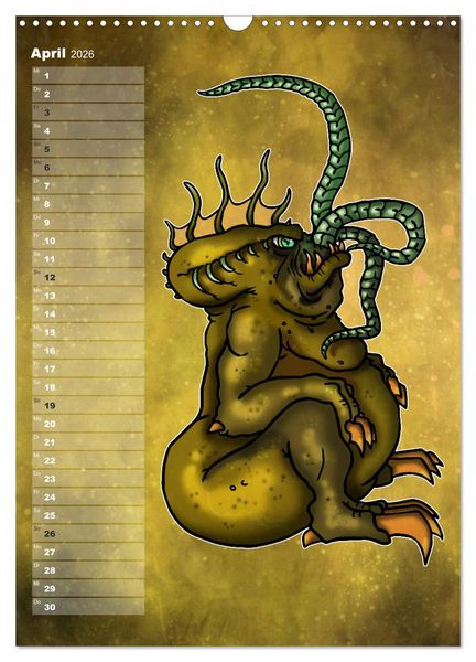 Produktbild: Bestiarium Vladi Krafft (Wandkalender 2026 DIN A3 hoch), CALVENDO Monatskalender