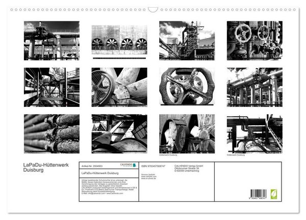 Produktbild: LaPaDu-H&uuml;ttenwerk Duisburg (Wandkalender 2026 DIN A2 quer), CALVENDO Monatskalender