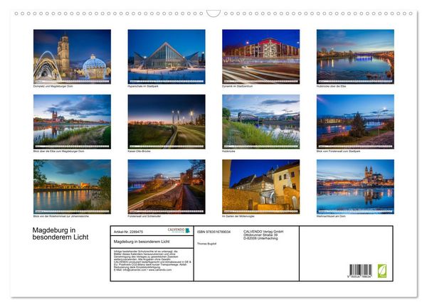 Produktbild: Magdeburg in besonderem Licht (Wandkalender 2027 DIN A2 quer), CALVENDO Monatskalender