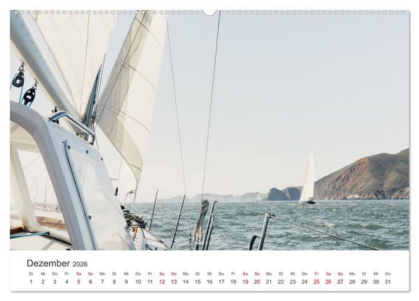 Produktbild: Segeln - Kurs aufs offene Meer. (hochwertiger Premium Wandkalender 2026 DIN A2 quer), Kunstdruck in Hochglanz