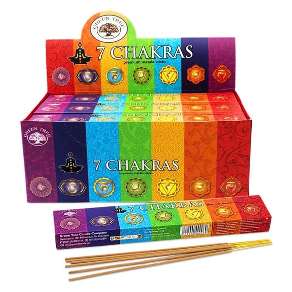 Produktbild: R&auml;ucherst&auml;bchen Green Tree "7 Chakras" 15gr.