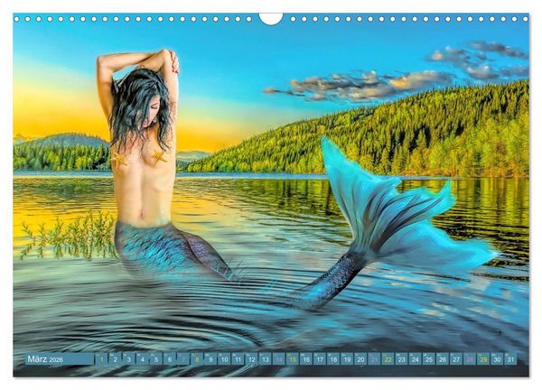 Produktbild: Meerjungfrauen - der Zauber lebt (Wandkalender 2026 DIN A3 quer), CALVENDO Monatskalender