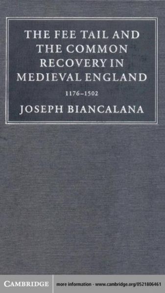 Produktbild: Fee Tail and the Common Recovery in Medieval England