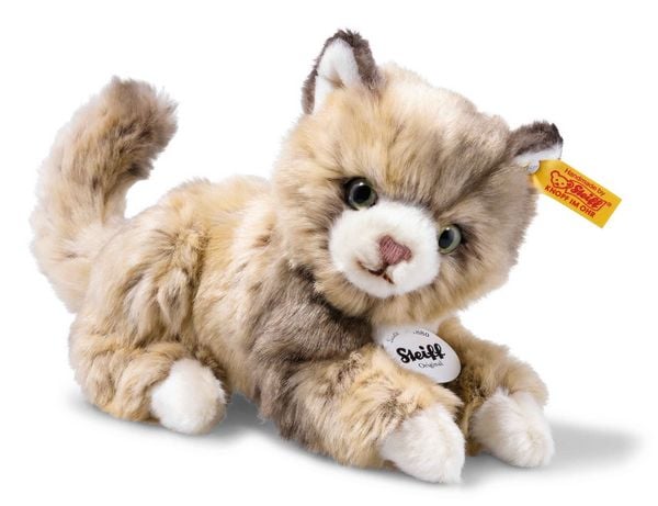 Produktbild: Steiff 099663 - Lucy Katze, sitzend, beige, Pl&uuml;sch, 18 cm