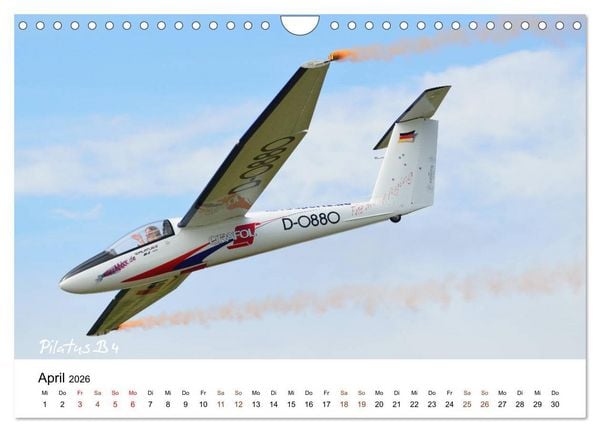 Produktbild: Faszination Kunst- und Segelflug (Wandkalender 2026 DIN A4 quer), CALVENDO Monatskalender