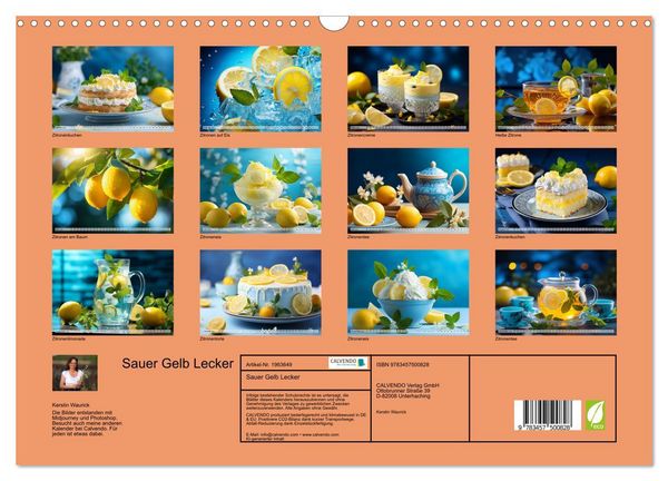 Produktbild: Sauer Gelb Lecker (Wandkalender 2026 DIN A3 quer), CALVENDO Monatskalender