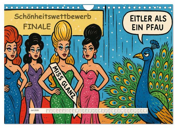 Produktbild: Tierischer Humor im Alltag (Wandkalender 2026 DIN A4 quer), CALVENDO Monatskalender