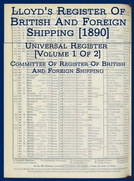 Produktbild: Lloyd's Register of British and Foreign Shipping [1890]
