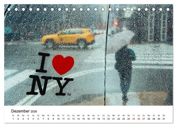 Produktbild: Meine Liebe New York (Tischkalender 2026 DIN A5 quer), CALVENDO Monatskalender