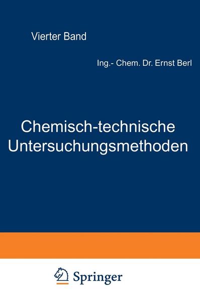 Produktbild: Chemisch-technische Untersuchungsmethoden