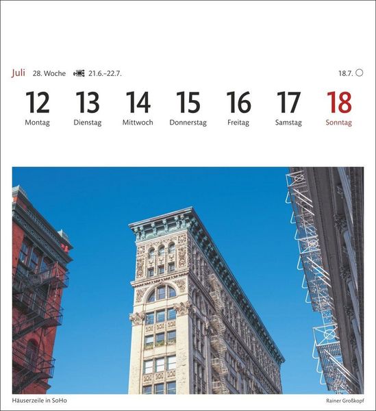 Produktbild: New York Sehnsuchtskalender 2027 - Wochenkalender mit 53 Postkarten