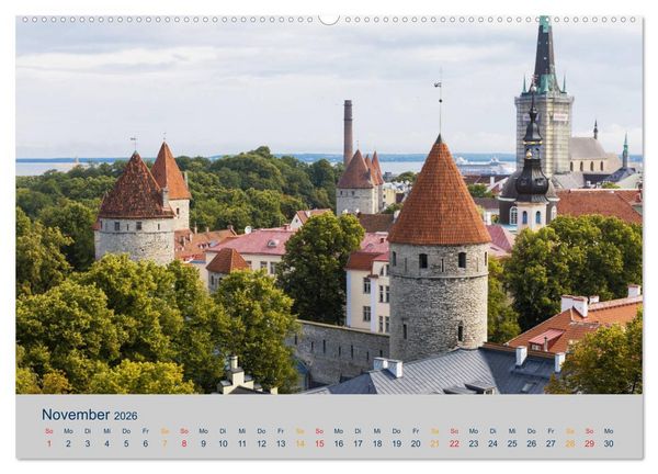 Produktbild: Charmante Baltische St&auml;dte entlang der Ostsee (hochwertiger Premium Wandkalender 2026 DIN A2 quer), Kunstdruck in Hochglanz