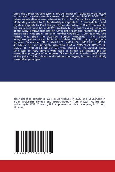 Produktbild: Screening of RGA Marker(s) in Mungbean Against Yellow Mosaic Disease