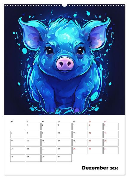 Produktbild: Tierisches Horoskop (hochwertiger Premium Wandkalender 2026 DIN A2 hoch), Kunstdruck in Hochglanz