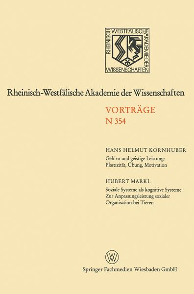 Produktbild: Kornhuber, H: Gehirn und geistige Leistung: Plastizität, Übu