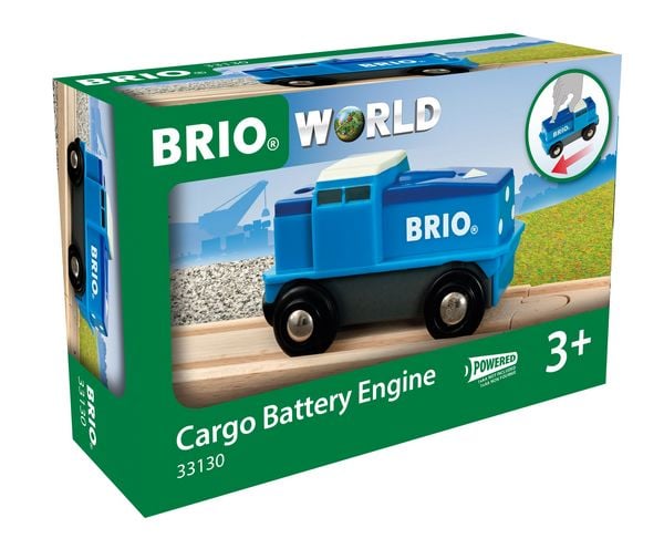 Produktbild: BRIO World - Blaue Batterie Frachtlok