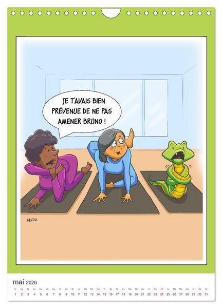 Produktbild: Les Babyboumeurs - Dessins humoristiques (Calendrier mural 2026 DIN A4 horizontal), CALVENDO calendrier mensuel