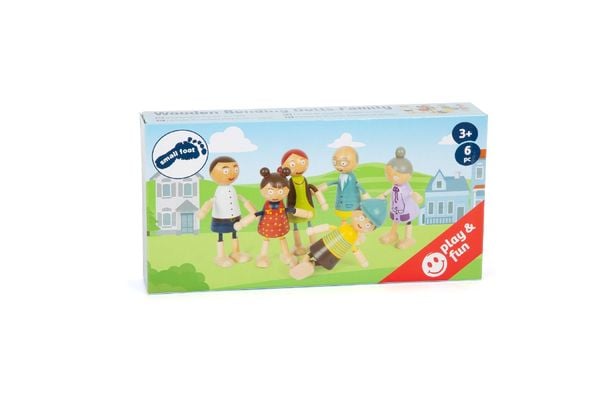 Produktbild: Small foot 11804 - Biegepuppen-Familie aus Holz, 6-teilig