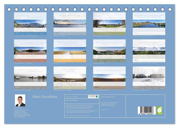Produktbild: Main Rundblick (Tischkalender 2026 DIN A5 quer), CALVENDO Monatskalender