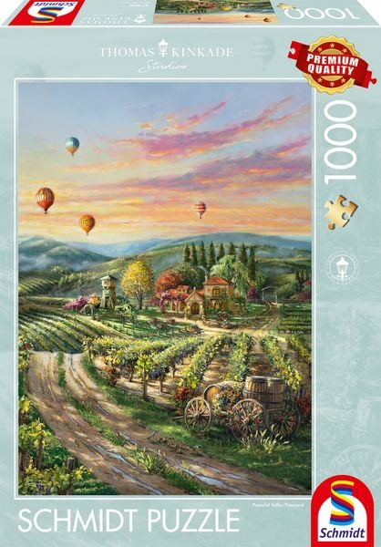 Schmidt Spiele - Thomas Kinkade Studios - Peaceful Valley Vineyard, 1000 Teile