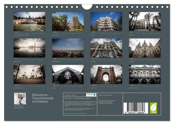 Produktbild: Barcelona - Faszinierende Architektur (Wandkalender 2026 DIN A4 quer), CALVENDO Monatskalender