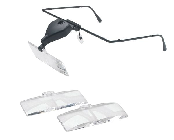 PEBARO LB820 - LED Lupenbrille, Lupenbrille mit 3 Linsen