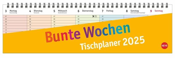 Bunte Wochen Wochenquerplaner 2025