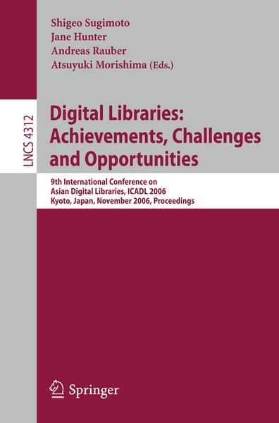 Produktbild: Digital Libraries: Achievements, Challenges and Opportunities
