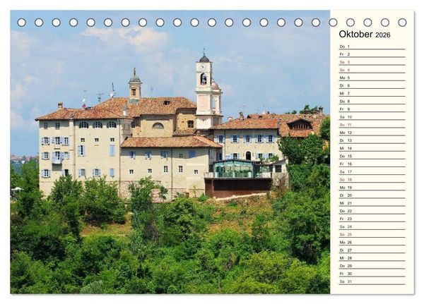 Produktbild: Die Langhe - Im Herzen des Piemonts (Tischkalender 2026 DIN A5 quer), CALVENDO Monatskalender