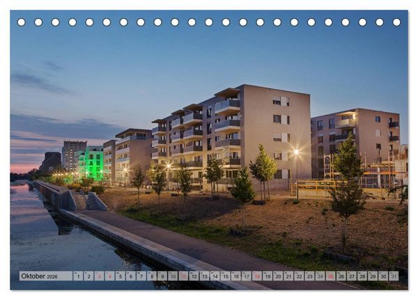 Produktbild: Leipzig - Fotografiert bei Nacht von Michael Allmaier (Tischkalender 2026 DIN A5 quer), CALVENDO Monatskalender
