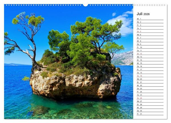 Produktbild: Makarska Riviera - Malerische Urlaubsorte in Dalmatien (hochwertiger Premium Wandkalender 2026 DIN A2 quer), Kunstdruck in Hochglanz