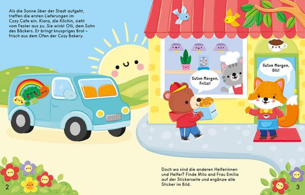 Produktbild: Cosy-Stickerwelt: Ein Tag im Caf&eacute;
