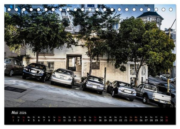 Produktbild: San Francisco - street view (Tischkalender 2026 DIN A5 quer), CALVENDO Monatskalender
