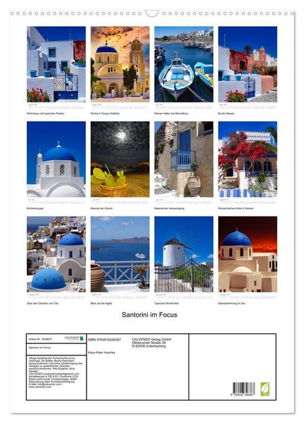 Produktbild: Santorini im Focus (Wandkalender 2026 DIN A2 hoch), CALVENDO Monatskalender
