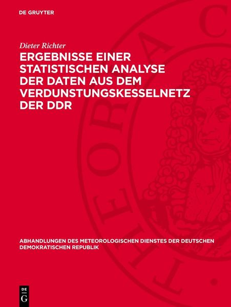 Produktbild: Ergebnisse einer statistischen Analyse der Daten aus dem Verdunstungskesselnetz der DDR