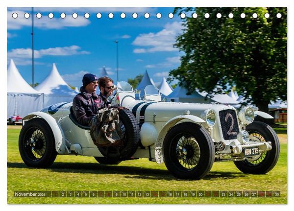 Produktbild: historical racing cars on the track (Desk Calendar 2026 DIN A5 landscape), CALVENDO 12 Month DeskCalendar