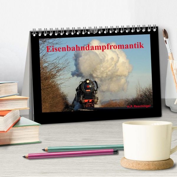 Produktbild: Eisenbahndampfromantik (Tischkalender 2026 DIN A5 quer), CALVENDO Monatskalender