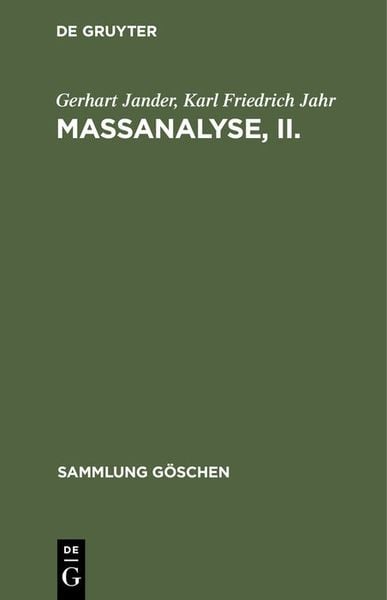 Produktbild: Ma&szlig;analyse, II.